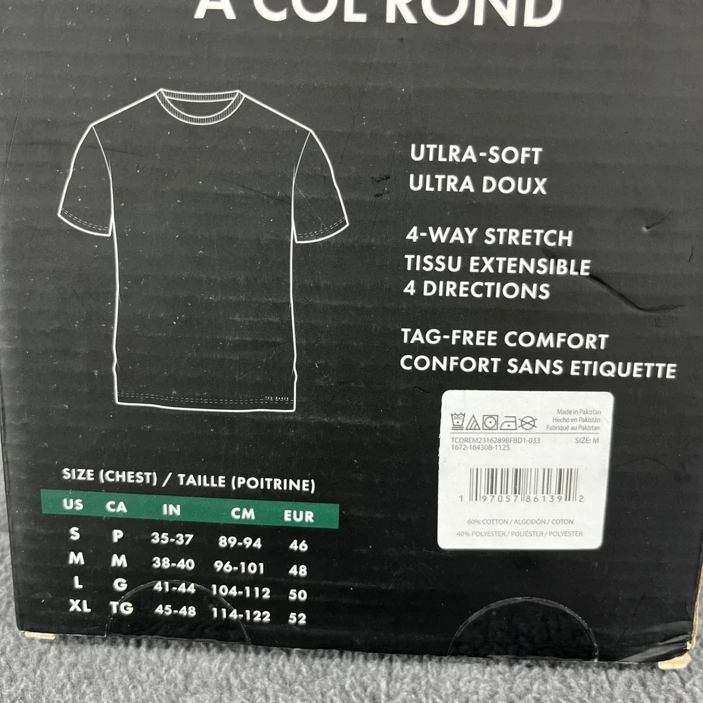 Ted Baker Crew Neck Cotton Tees Mens Medium Multi 4-Pack Stretch Soft Basics